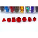 10mm Metal Polyhedral Dice Set: Red (7)
