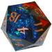 Premium 55mm d20 Sharp-Edged: Captured Magic - Blue & Red