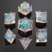 Sharp-Edge Polyhedral Dice Set: Captured Magic - Opal (7)
