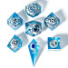 Sharp-Edge Polyhedral Dice Set: Always Watching - Blue Eyeball (7)