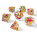 Sharp-Edge Polyhedral Dice Set: Captured Magic - Essence of Spring (7)