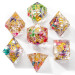 Sharp-Edge Polyhedral Dice Set: Captured Magic - Essence of Spring (7)