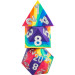 Sharp-Edge Polyhedral Set: 16mm Silicone Rubber - Rainbow (7)