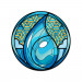 MtG Augmented Realty Pin: Stained Glass - Island
