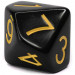 R4I Dice w/ Arch'd4: Opaque - Black w/ Yellow (7)