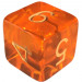 R4I Dice w/ Arch'd4: Translucent - Orange w/ Light Orange (15)