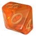 R4I Dice w/ Arch'd4: Translucent - Orange w/ Light Orange (15)