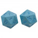 Vivid Heavy Metal d20 Set: Light Blue (2)