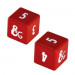 Heavy Metal Dice: D&D d6 Set - Red and White (4)