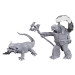 D&D Unpainted Minis: W24 Tortle Druid & Wild Shape Giant Lizard