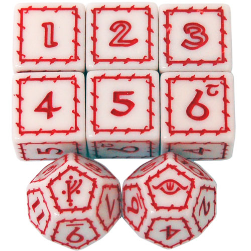 The One Ring Dice Set Red & Black 