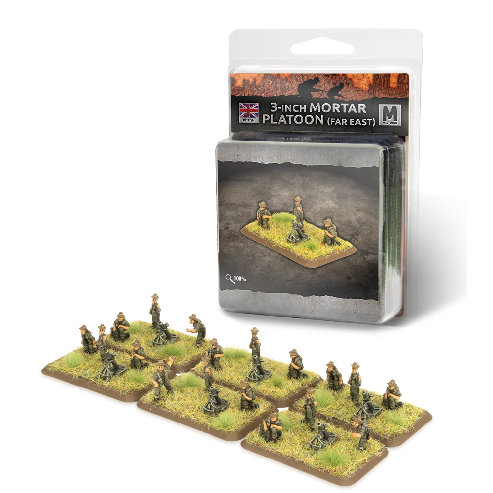 Flames of War WW2: British - 3-inch Mortar Platoon (Far East) (Preorder)