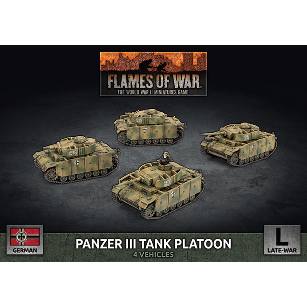 Flames of War WW2: Panzer III Tank Platoon | Tabletop Miniatures |  Miniature Market