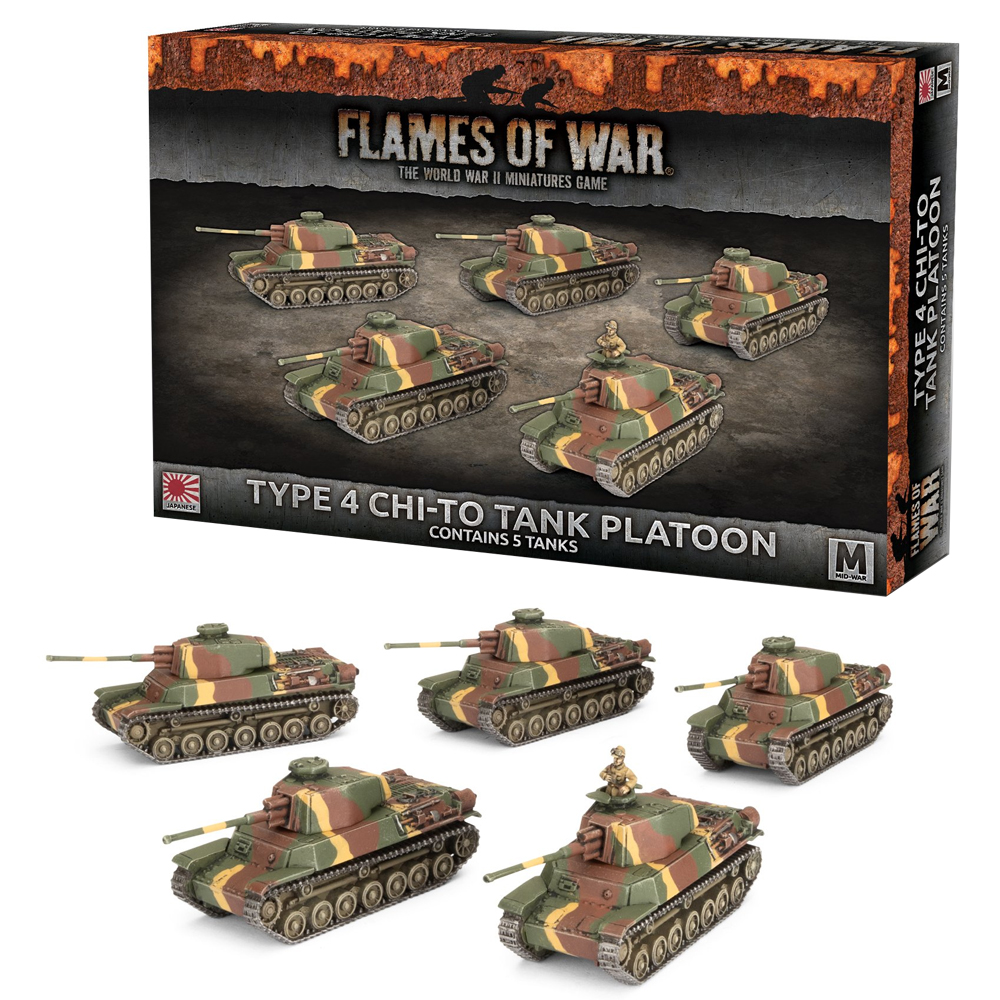 Flames of War WW2: Japanese - Type 4 Chi-To Tank Platoon (New Arrival)