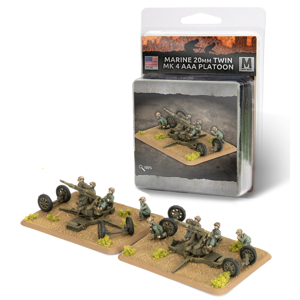 Flames of War WW2: American - 20mm Twin Mk 4 Anti-aircraft Gun (New Arrival)