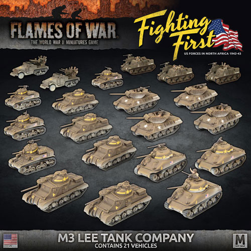 Flames of War WW2: American - M3 Lee Tank Company