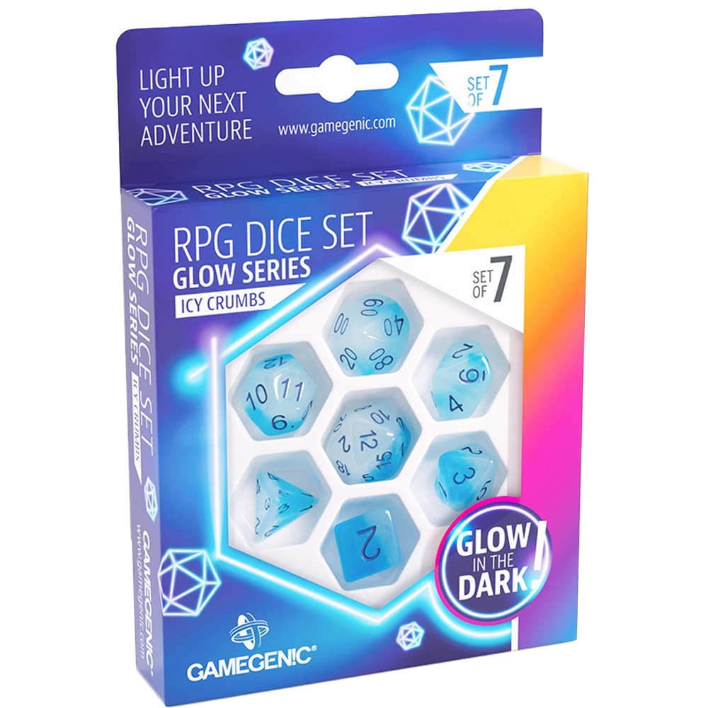 Glow Series Polyhedral Set: Icy Crumbs (7) (Backrooms Sale)
