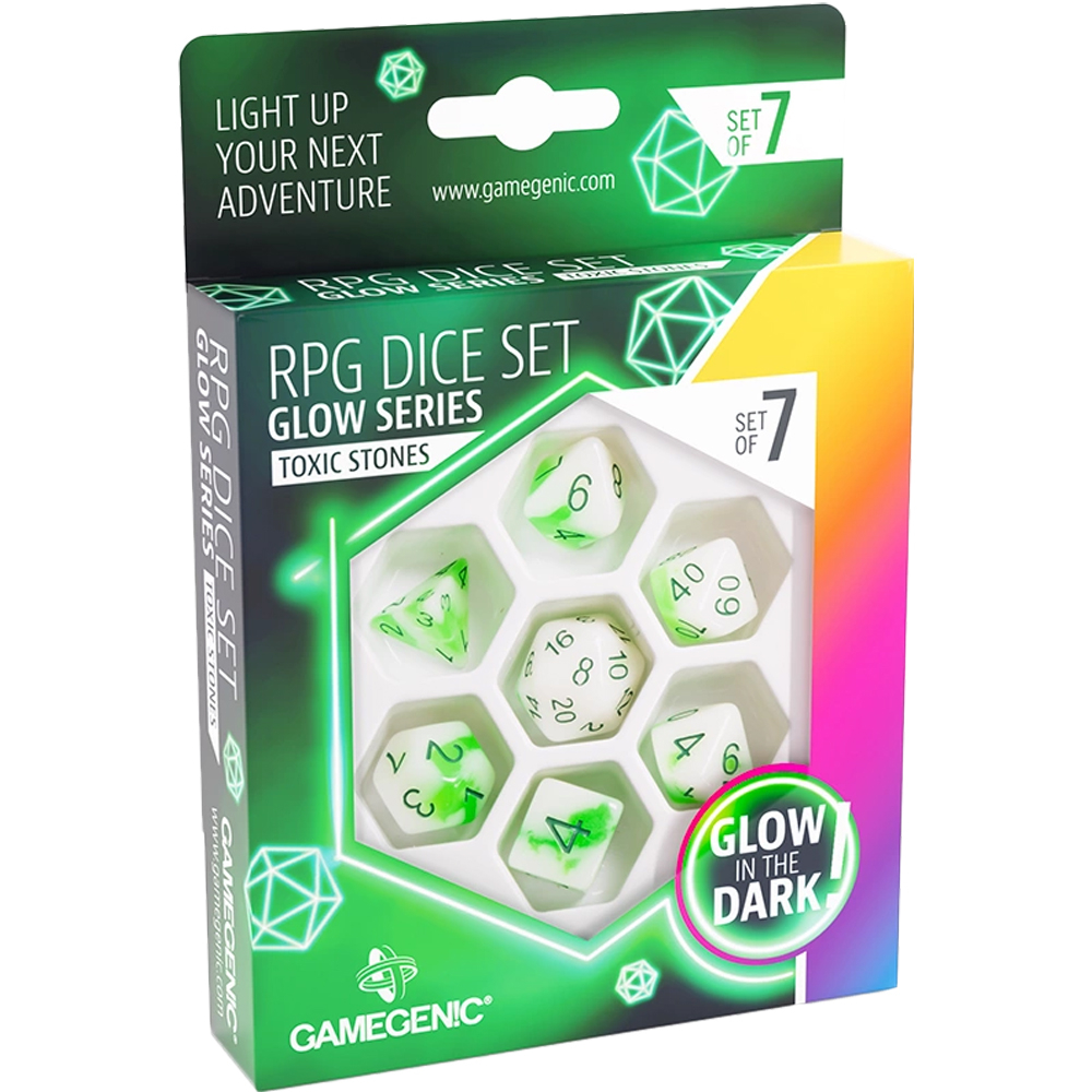Glow Series Polyhedral Set: Icy Crumbs (7) (Backrooms Sale)