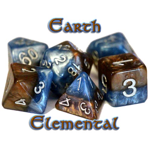 Halfsies Dice Set: Earth Elemental (7) (Clearance)