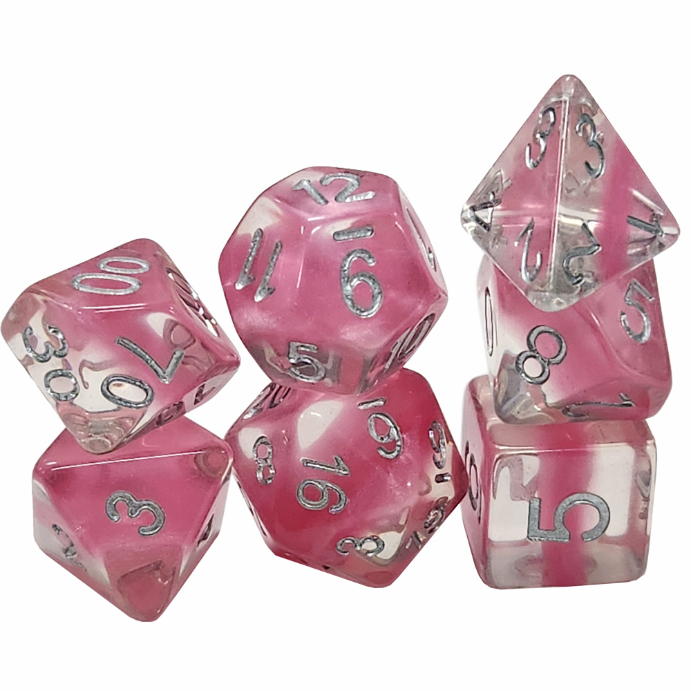 Neutron Dice Set: Rose Quartz (7) (Clearance)
