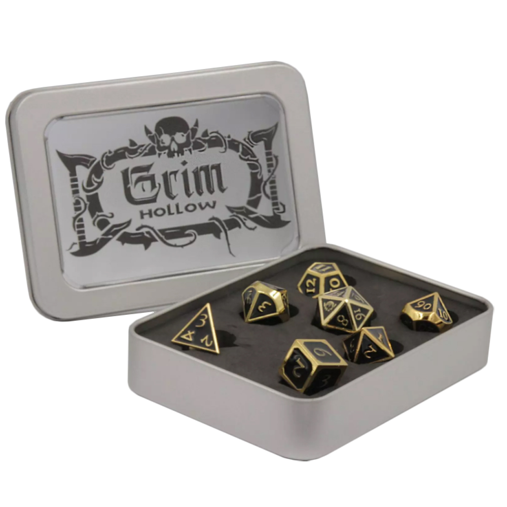 Grim Hollow: Metallic Dice (7) (D&D 5E Compatible) (Last Chance)