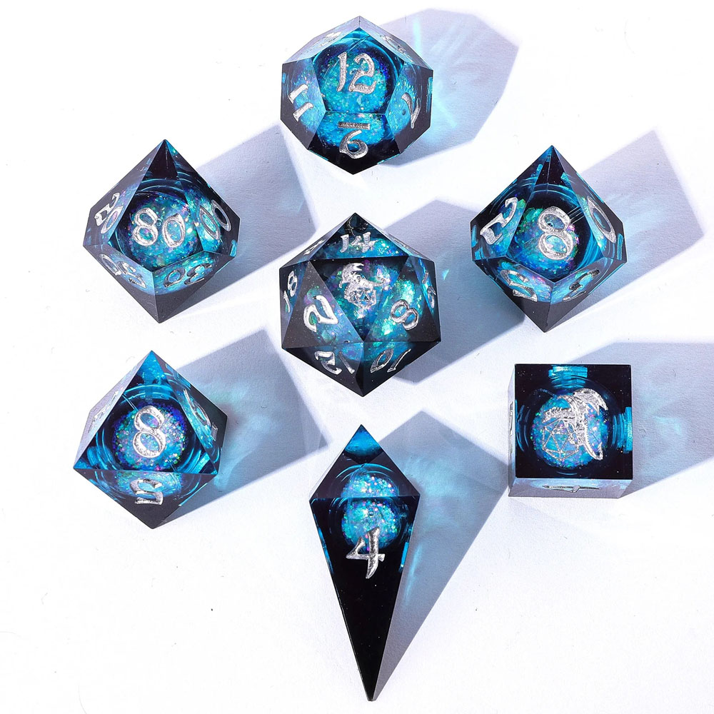 Hymgho Premium Dice Set: Captured Magic Resin - Essence of Spring