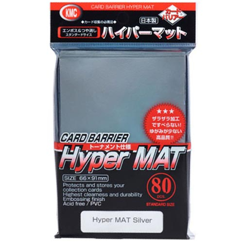 KMC HYPER MAT 80ct 66x91mm STANDARD SIZE CARD SLEEVES Magic Pokemon Clear 