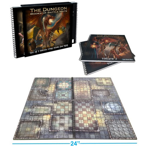 The Dungeon Books of Battle Mats (Two book set. 12x12)