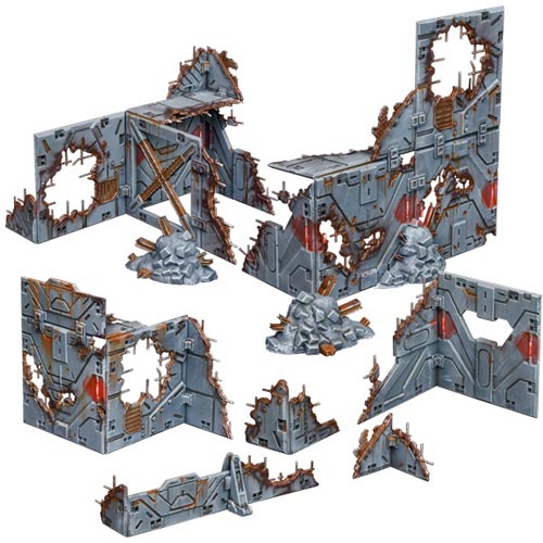  Battle Systems Sci-Fi Terrain - 28mm Modular 3D Space Terrain -  Perfect for Wargaming and Roleplaying Tabletop Games - Full Colour Printed  3D 40K Multi Level Building Models (Gothic Ruins) 