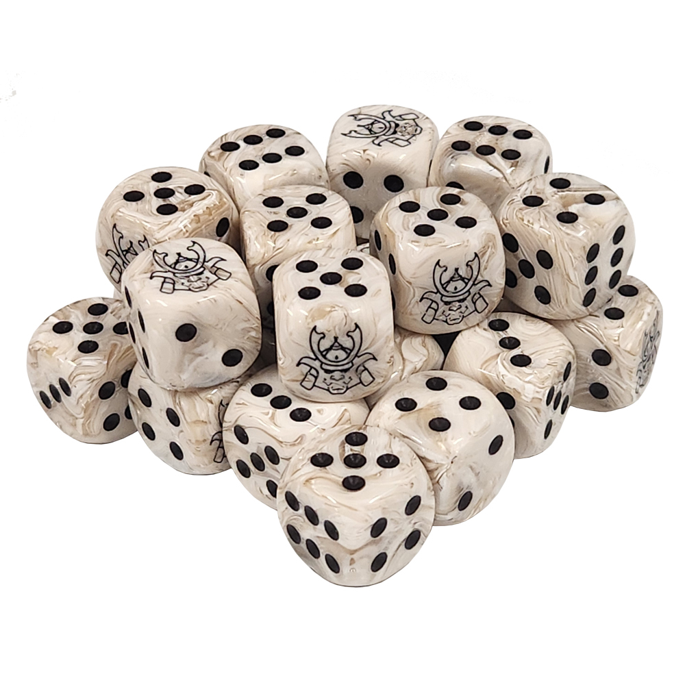 Conquest Marbled Dice: Yoroni Icon on Parchment (24) (Preorder)