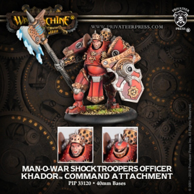 Warmachine: Khador - Man-O-War Shocktrooper Officer Command Attachment (1)