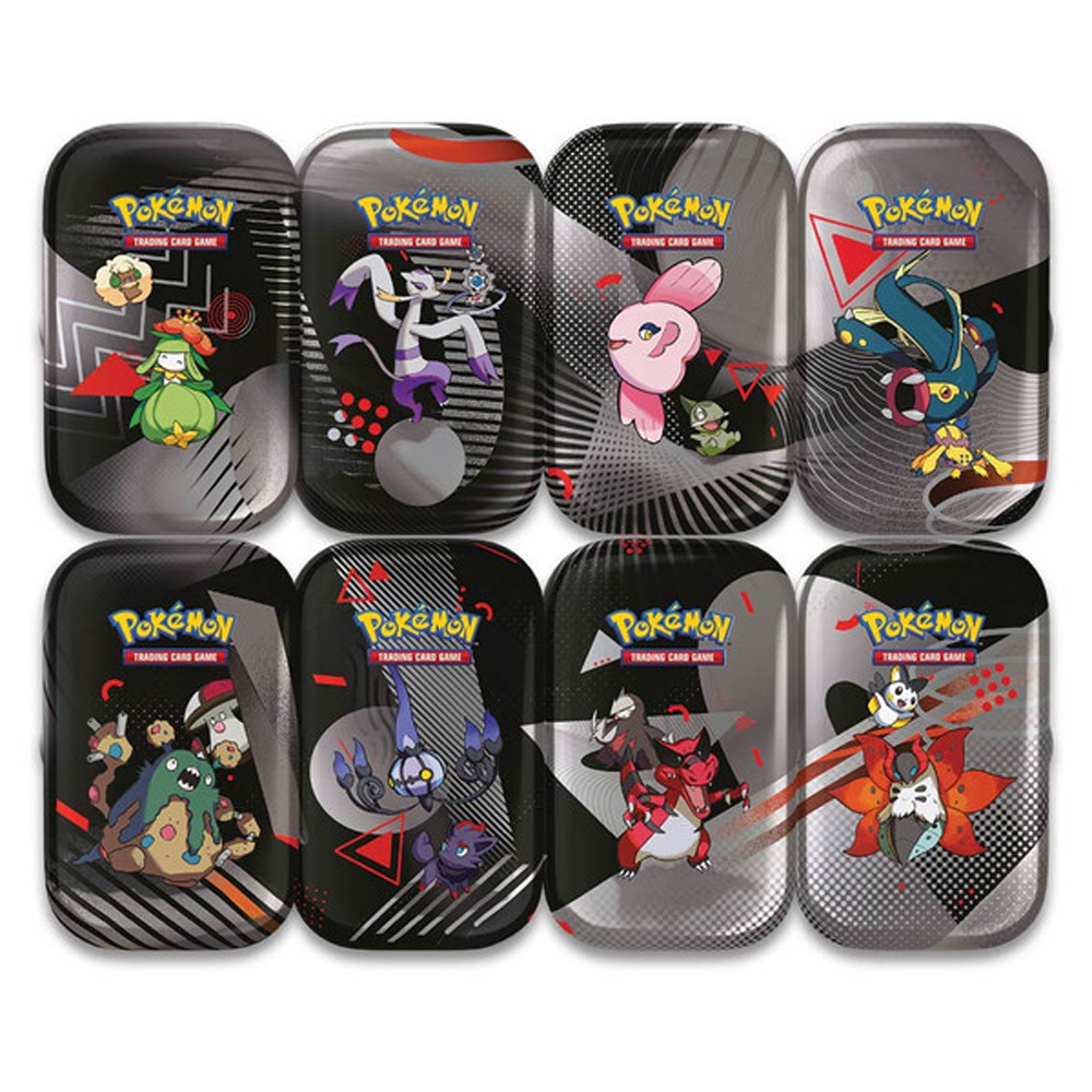 Pokemon TCG: Black Bolt & White Flare: Unova - Mini Tin Display (8 Tins) (Preorder)