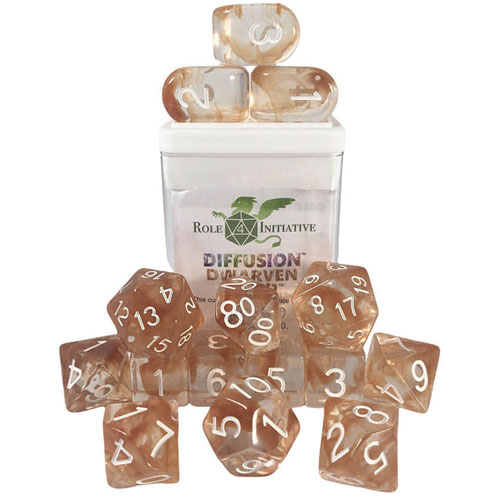 R4I Dice w/ Arch'd4: Diffusion - Dwarven Mead w/ White (15) (Clearance)