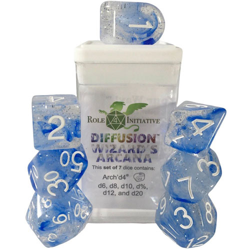 R4I Dice w/ Arch'd4: Diffusion - Wizard's Arcana w/ White (7)