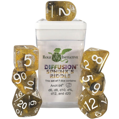 R4I Dice w/ Arch'd4: Diffusion - Sphinx's Riddle w/ White (7) (Game On! Sale)