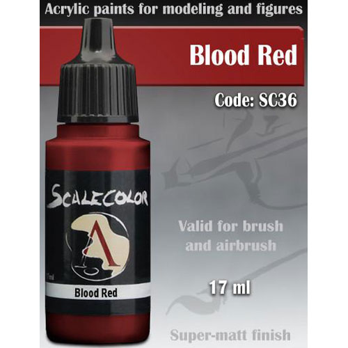 blood color acrylic paint