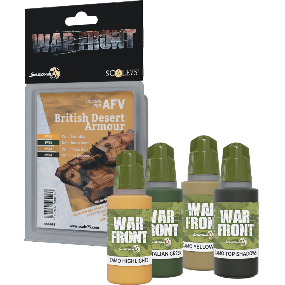 War Front Paint Set: Colors For AFV - British Dersert Armour (Last Chance)