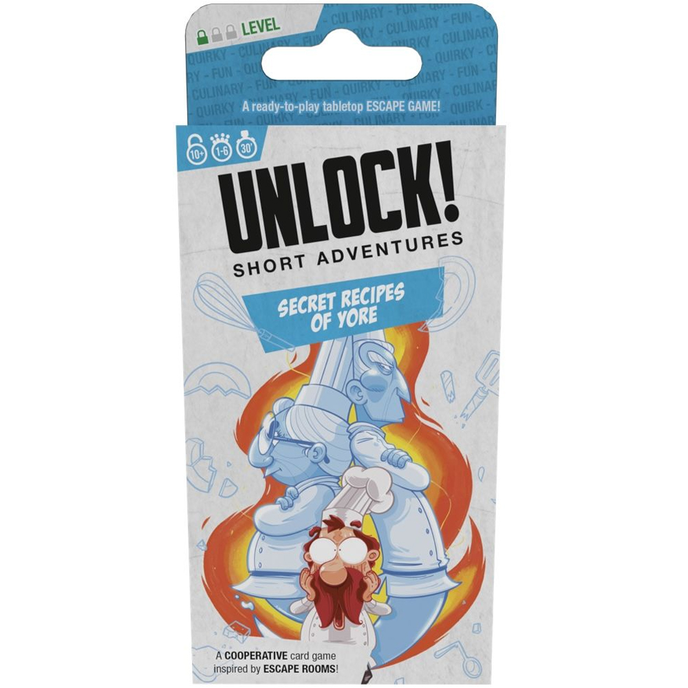 Space Cowboys Unlock! Short Adventures 1: Secret Recipes of Yore -  Immersive Escape Room Card Game for Kids and Adults, Ages 10+, 1-6 Players,  30