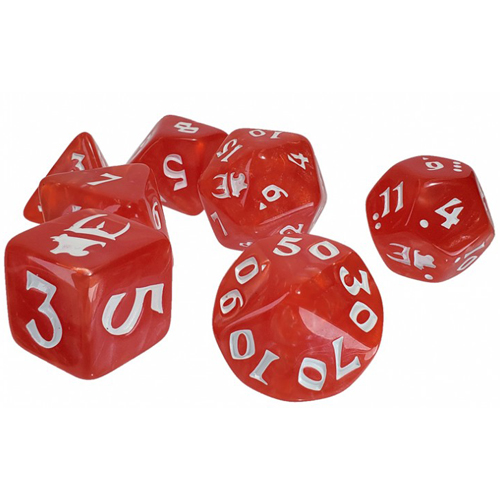 Cyberpunk Red Dice Set: Danger Zone - 7-pieces RPG Set