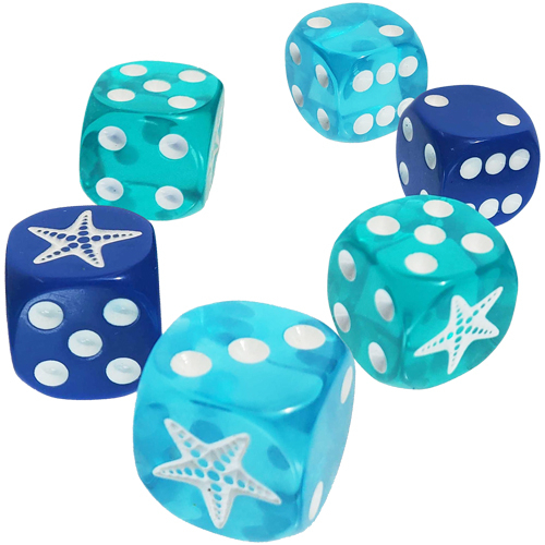 Starfish d6 Dice Set (6) (Game On! Sale)