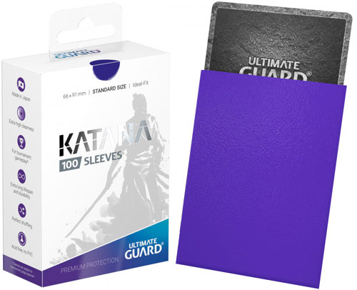 Ultimate Guard Matte Blue Katana Sleeves Standard Size 100 ct Card Sleeves Individual Pack 