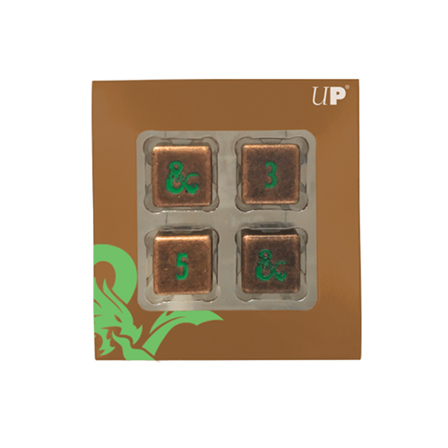 D&D Heavy Metal d6 Set: Copper w/ Green (4) (Clearance)