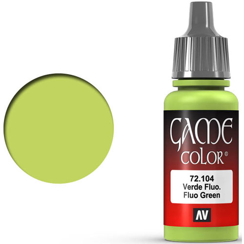 Vallejo Game Color Fluorescent Green Paint, 17ml, 0.57 Fl Oz (Pack of 1)