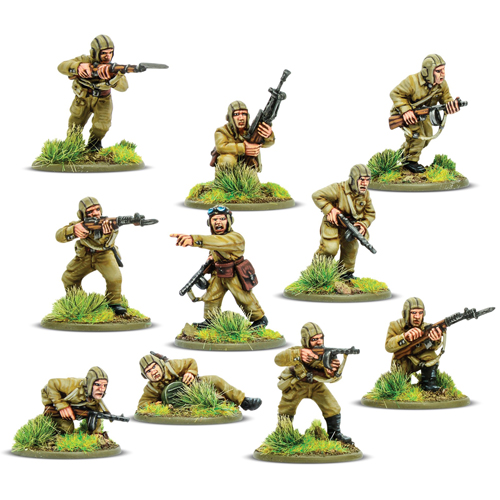 28mm WW2 Russian Soviet  Rifle Squad Bolt Action Chain of Command 10 figures 