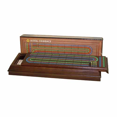 Cribbage: Three-Player Slide-Top Walnut Board (Last Chance)