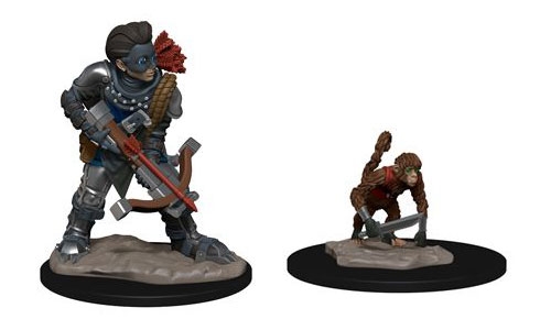 Wardlings Boy Rogue & Monkey Miniatures Set Painted RPG WZK73317 