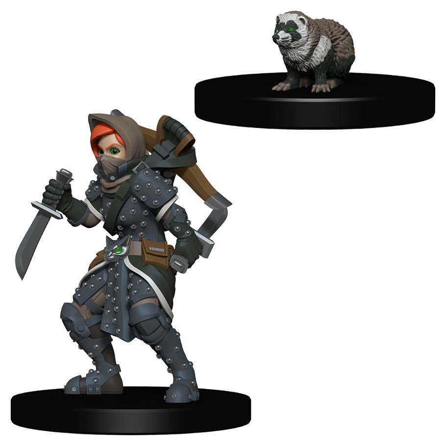 Girl Ranger With Lynx WizKids Wardlings Miniatures WZK73322 Prepainted for sale online