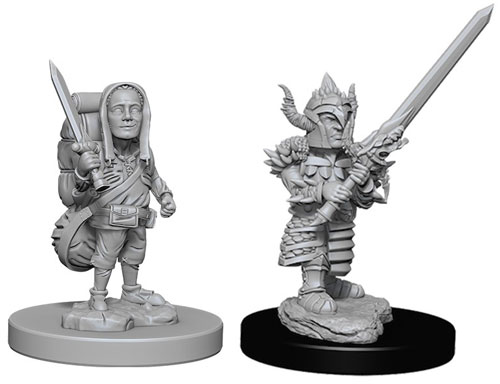 D&D Nolzur's Marvelous Unpainted Minis: W6 Male Halfling Fighters, Table  Top Miniatures