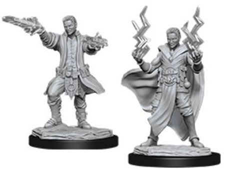 D&D Nolzur's Marvelous Unpainted Minis: W1 Male Human Wizard, Table Top  Miniatures