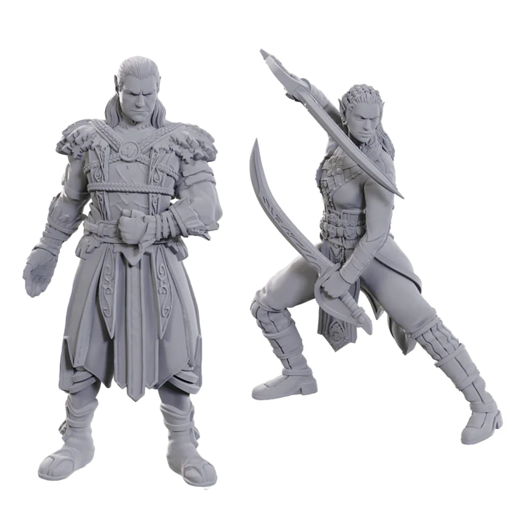 D&D Nolzur's Marvelous Unpainted Minis: Baldur's Gate 3 - Jaheira & Halsin (Preorder)